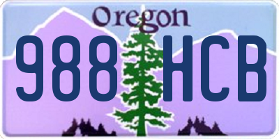OR license plate 988HCB