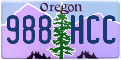 OR license plate 988HCC