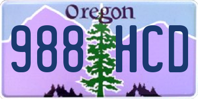 OR license plate 988HCD