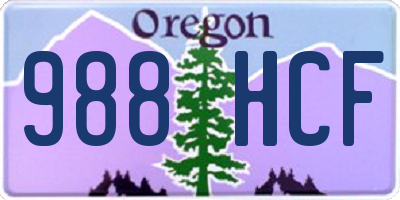 OR license plate 988HCF