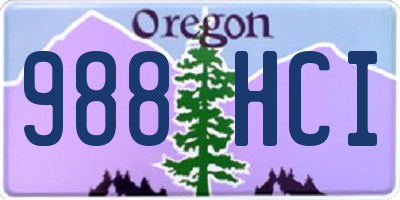 OR license plate 988HCI