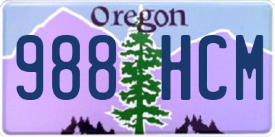 OR license plate 988HCM