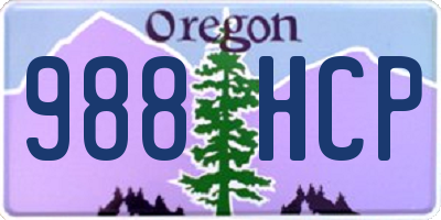 OR license plate 988HCP