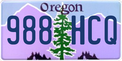 OR license plate 988HCQ