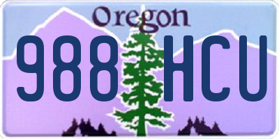 OR license plate 988HCU