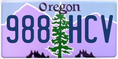 OR license plate 988HCV