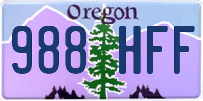 OR license plate 988HFF