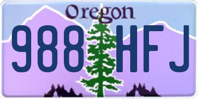 OR license plate 988HFJ