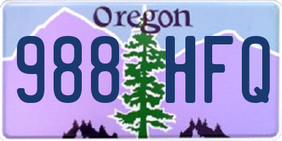 OR license plate 988HFQ