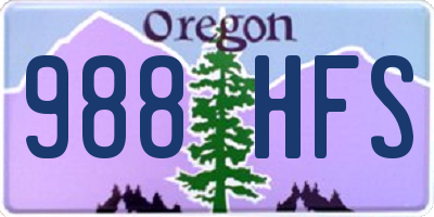 OR license plate 988HFS