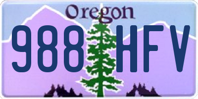 OR license plate 988HFV