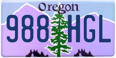 OR license plate 988HGL