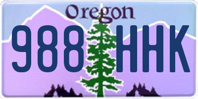 OR license plate 988HHK