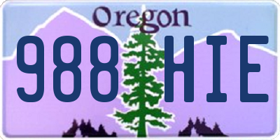 OR license plate 988HIE