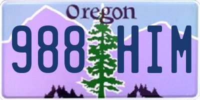 OR license plate 988HIM
