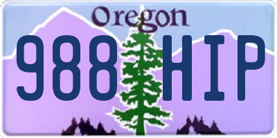 OR license plate 988HIP