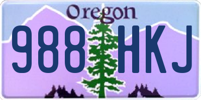 OR license plate 988HKJ