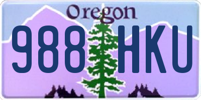 OR license plate 988HKU