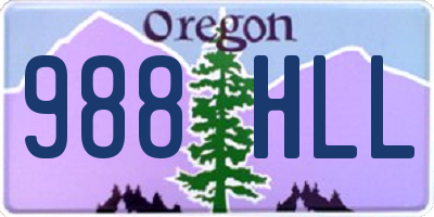 OR license plate 988HLL