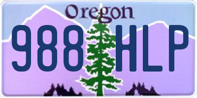 OR license plate 988HLP