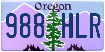 OR license plate 988HLR