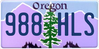 OR license plate 988HLS