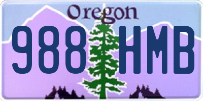 OR license plate 988HMB