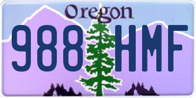 OR license plate 988HMF