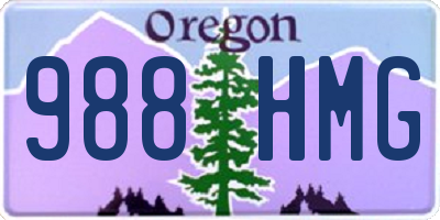 OR license plate 988HMG