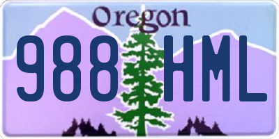 OR license plate 988HML