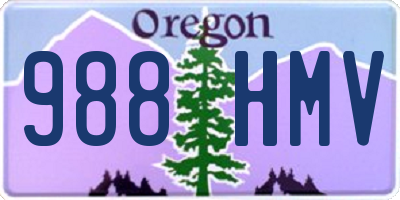 OR license plate 988HMV