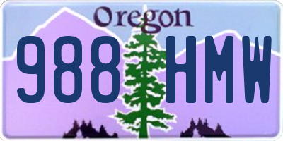 OR license plate 988HMW