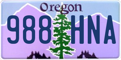 OR license plate 988HNA