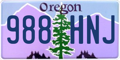 OR license plate 988HNJ