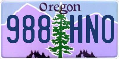 OR license plate 988HNO