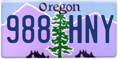 OR license plate 988HNY