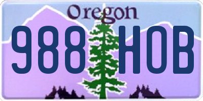 OR license plate 988HOB
