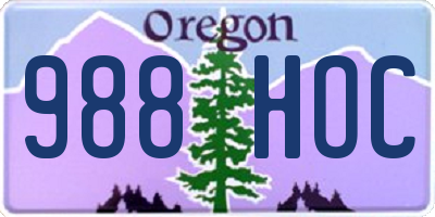 OR license plate 988HOC