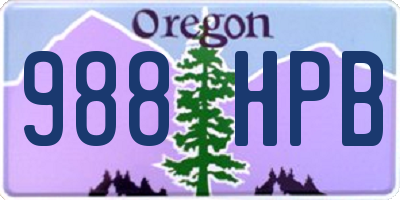 OR license plate 988HPB