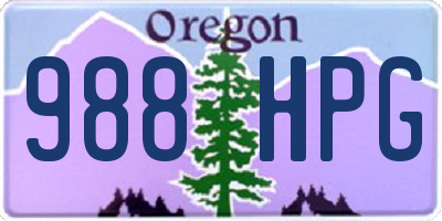 OR license plate 988HPG