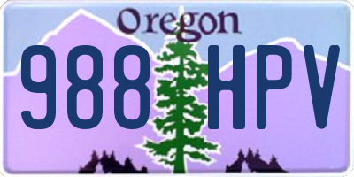 OR license plate 988HPV