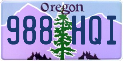 OR license plate 988HQI