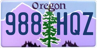 OR license plate 988HQZ
