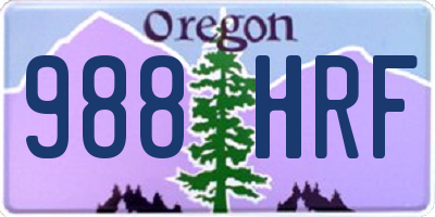 OR license plate 988HRF