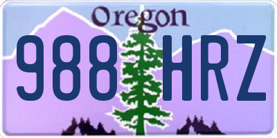 OR license plate 988HRZ