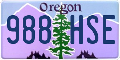 OR license plate 988HSE