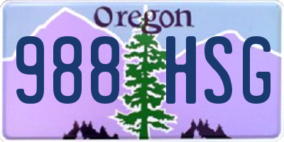 OR license plate 988HSG