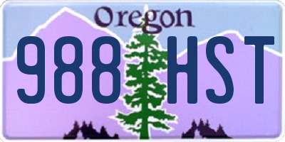 OR license plate 988HST
