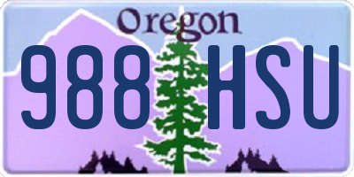 OR license plate 988HSU