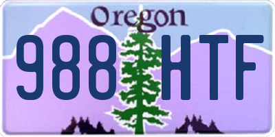 OR license plate 988HTF